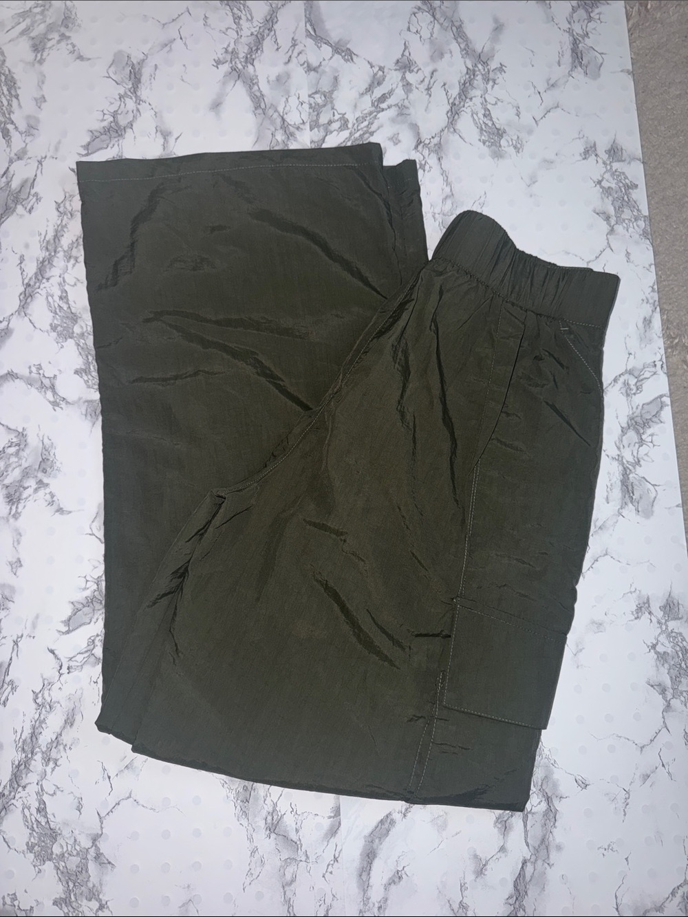 Halara High Rise Cargo Style Pants Army Green Size S